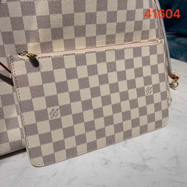 Replica Louis Vuitton Damier Azur Neverfull GM Pink Tote - Image 6