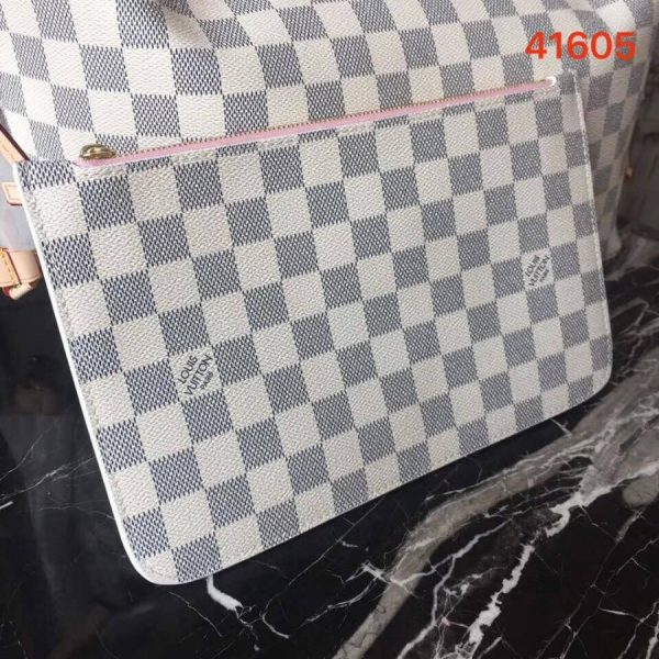Replica LV Damier Azur Neverfull MM Pink N41605 Bag - Image 5
