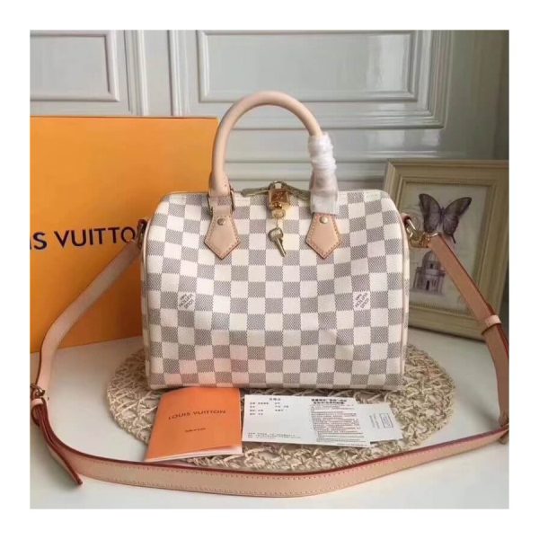 Replica LV Damier Azur Speedy Bandouliere 25 N41374 - Image 2