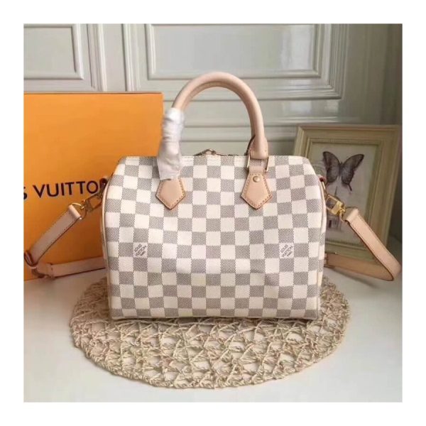 Replica LV Damier Azur Speedy Bandouliere 25 N41374 - Image 4