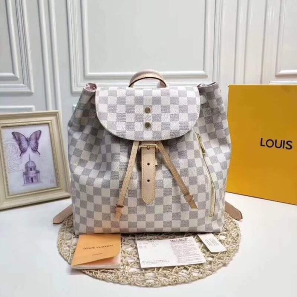 Louis Vuitton Damier Azur Sperone Backpack Replica N41578 - Image 3