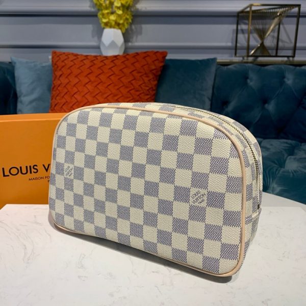Louis Vuitton Damier Azur Toiletry Bag 25 Replica N41420 - Image 4