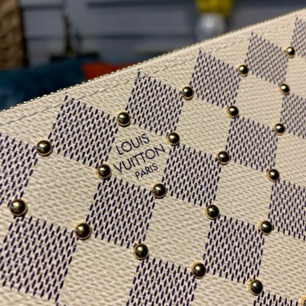 Louis Vuitton Damier Azur Canvas Zipped Pochette Replica - Image 5