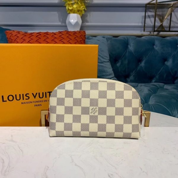 Replica LV Damier Azur Cosmetic Pouch N60024 - Image 4