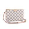 Best Replicas Bags - Louis Vuitton Damier Azur Double Zip Pochette Replica N60460 Shop For Best Louis Vuitton LV Replica Bags With Cheap Price