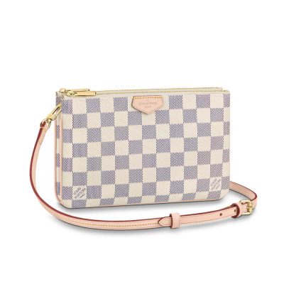 Louis Vuitton Damier Azur Double Zip Pochette Replica N60460