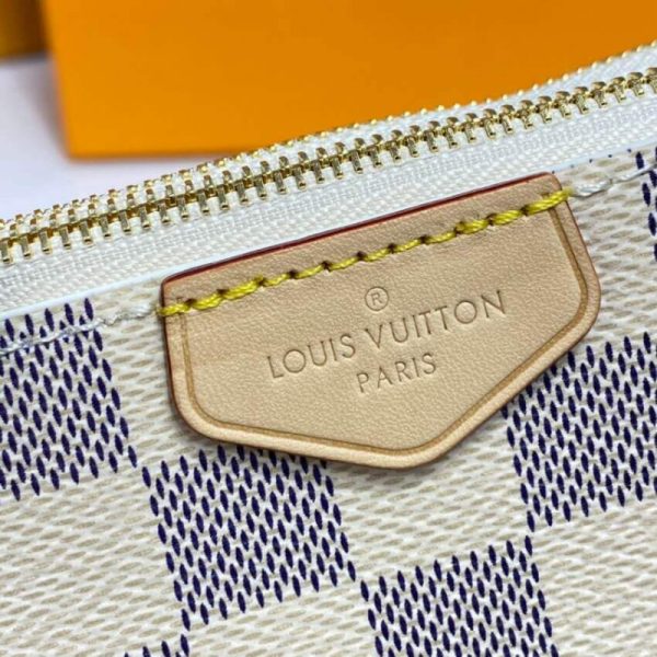 Louis Vuitton Damier Azur Double Zip Pochette Replica N60460 - Image 8