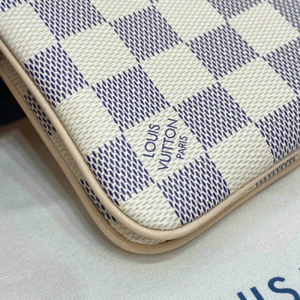 Louis Vuitton Damier Azur Double Zip Pochette Replica N60460 - Image 9