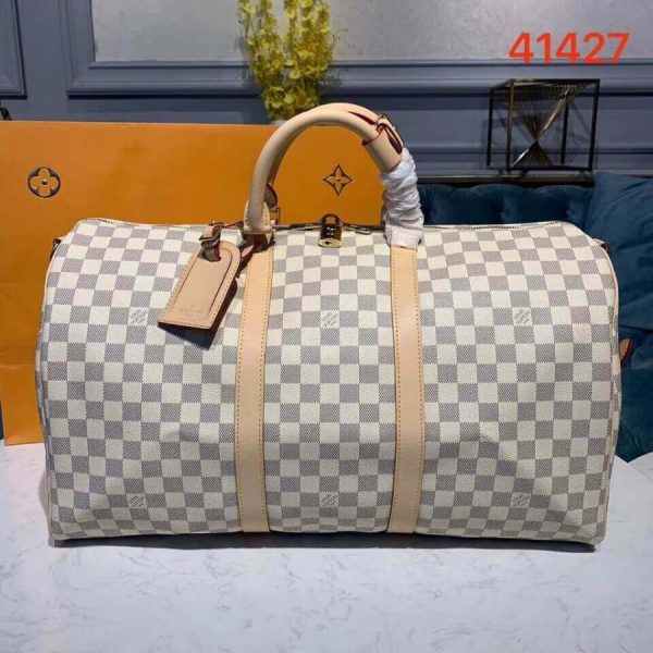 Replica LV Damier Azur Keepall Bandouliere 50 Bag - Image 2
