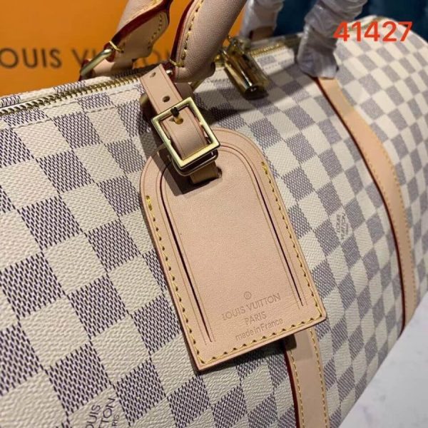 Replica LV Damier Azur Keepall Bandouliere 50 Bag - Image 6