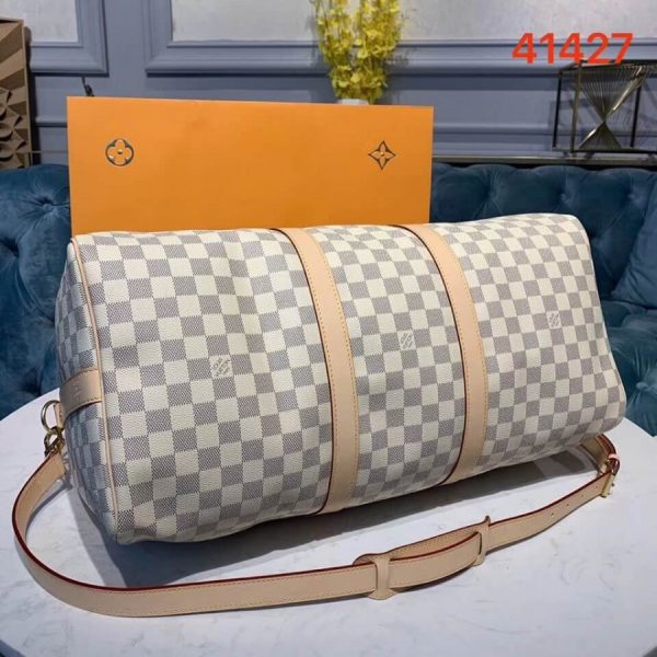 Replica LV Damier Azur Keepall Bandouliere 50 Bag - Image 7