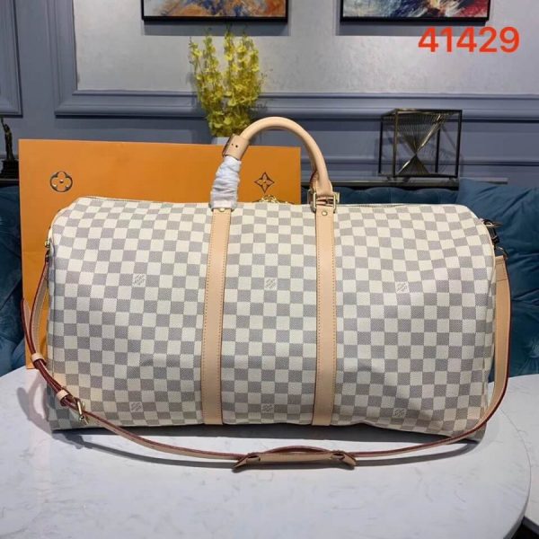 Louis Vuitton Damier Azur Keepall 55 Replica N41429 - Image 4