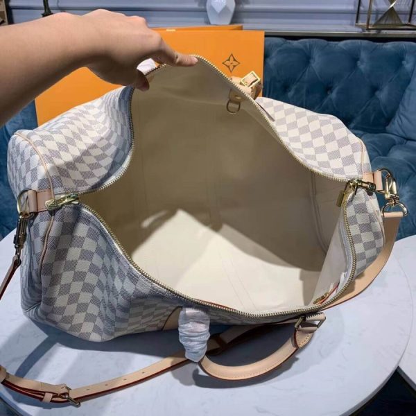 Louis Vuitton Damier Azur Keepall 55 Replica N41429 - Image 10