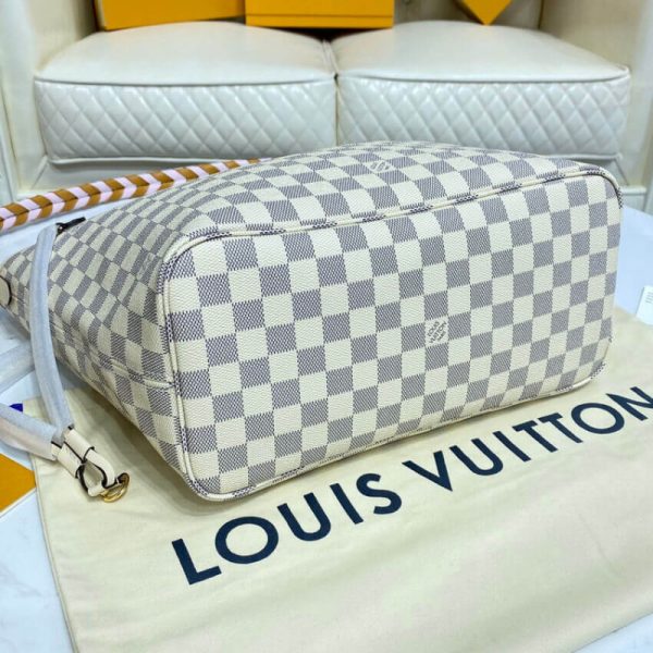 LV Damier Azur Neverfull MM N45295 Pink Replica Handbag - Image 6