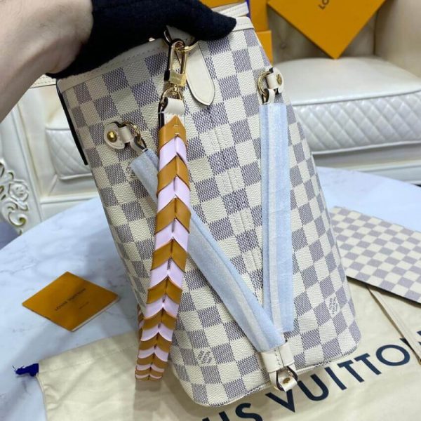 LV Damier Azur Neverfull MM N45295 Pink Replica Handbag - Image 7