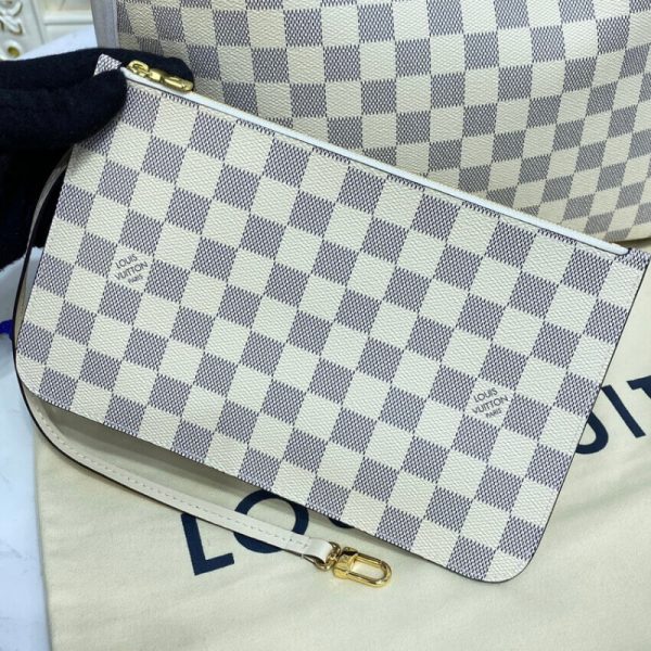 LV Damier Azur Neverfull MM N45295 Pink Replica Handbag - Image 8