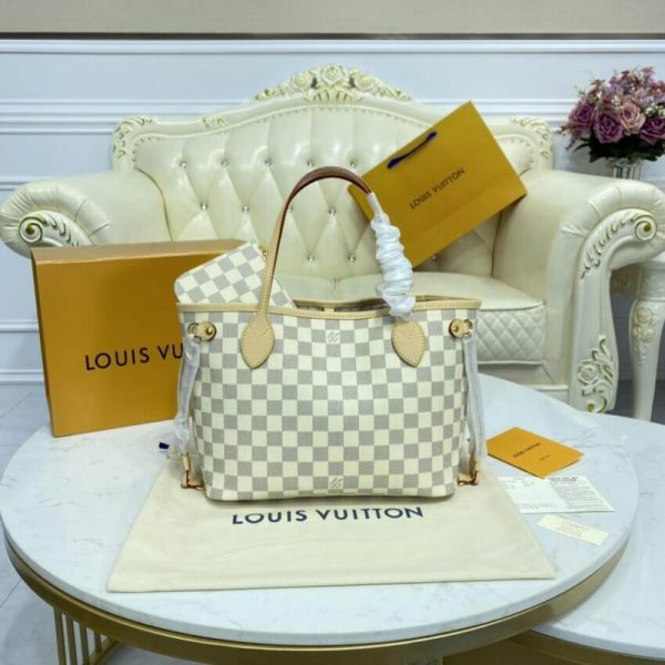 Louis Vuitton Damier Azur Neverfull PM Replica Bag N41362 - Image 2