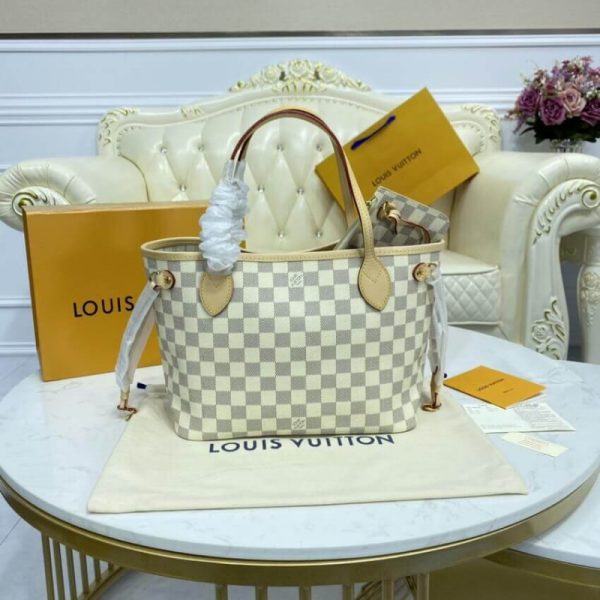 Louis Vuitton Damier Azur Neverfull PM Replica Bag N41362 - Image 4