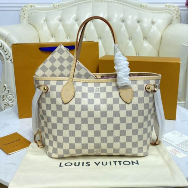 Louis Vuitton Damier Azur Neverfull PM Pink Replica - Image 2