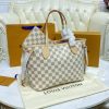 Best Replicas Bags - Louis Vuitton Damier Azur Neverfull PM Pink Replica Shop For Best Louis Vuitton LV Replica Bags With Cheap Price