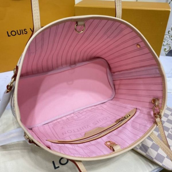 Louis Vuitton Damier Azur Neverfull PM Pink Replica - Image 10