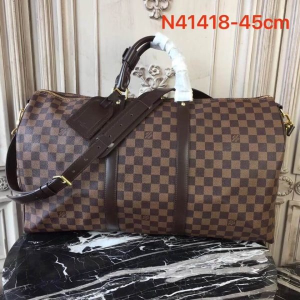Replica LV Damier Ebene Keepall Bandouliere 45 N41428 - Image 2