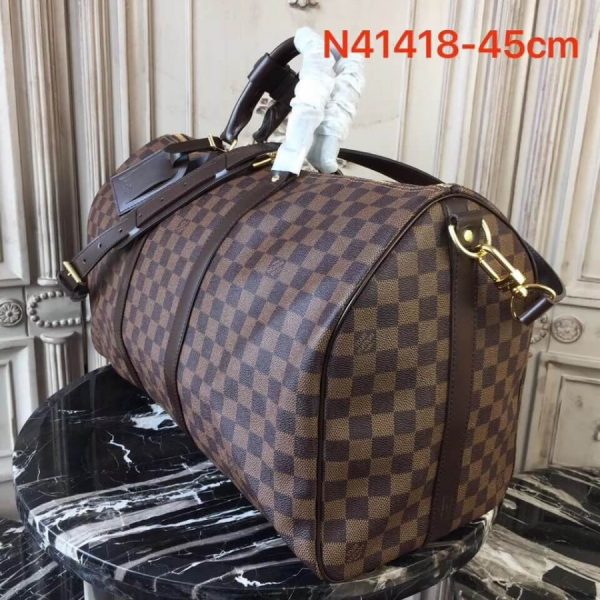 Replica LV Damier Ebene Keepall Bandouliere 45 N41428 - Image 4