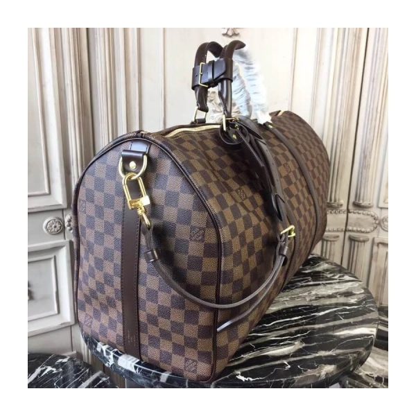 Louis Vuitton Damier Ebene Keepall 50 Replica N41427 Travel Bag - Image 3