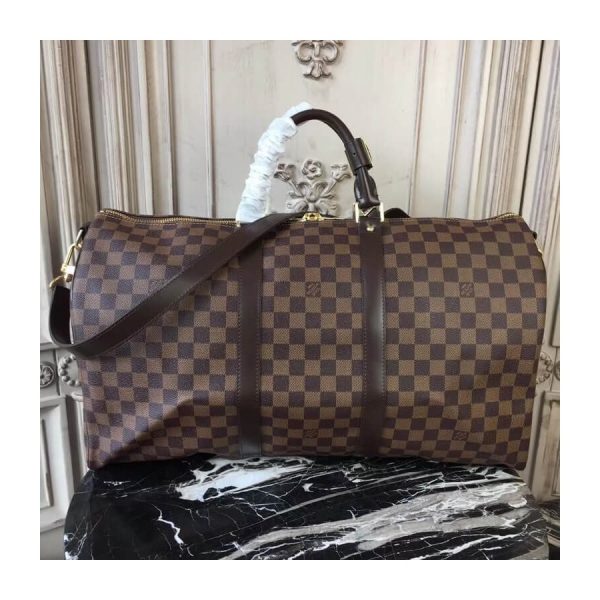 Louis Vuitton Damier Ebene Keepall 50 Replica N41427 Travel Bag - Image 4