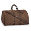 Best Replicas Bags - Louis Vuitton Damier Ebene Keepall Bandouliere 55 Replica Bag Shop For Best Louis Vuitton LV Replica Bags With Cheap Price