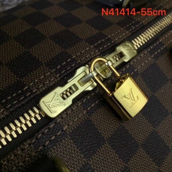 Louis Vuitton Damier Ebene Keepall Bandouliere 55 Replica Bag - Image 5