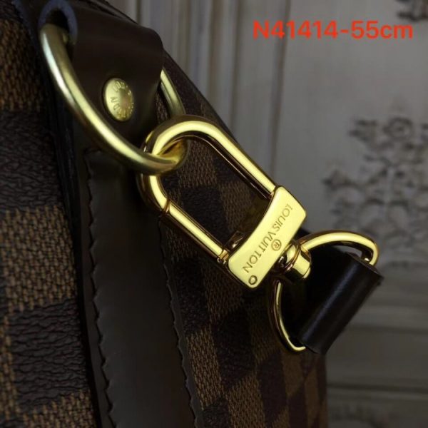 Louis Vuitton Damier Ebene Keepall Bandouliere 55 Replica Bag - Image 7