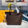 Best Replicas Bags - Replica LV Damier Ebene Neverfull MM N41603 Pink Tote Bag Shop For Best Louis Vuitton LV Replica Bags With Cheap Price