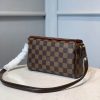 Best Replicas Bags - Replica LV Damier Ebene Recital Shoulder Bag N41966 Shop For Best Louis Vuitton LV Replica Bags With Cheap Price