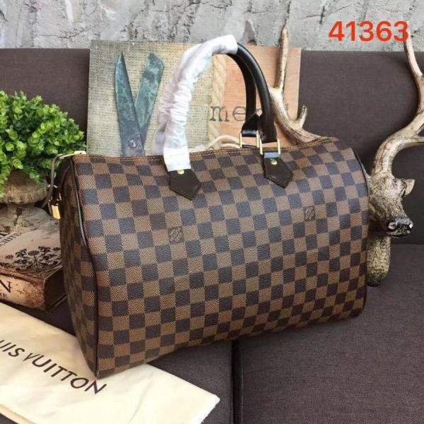 LV Damier Ebene Speedy 35 Replica Handbag | N41363 Canvas Design - Image 5