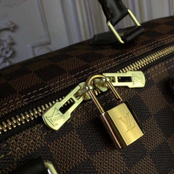Louis Vuitton Damier Ebene Speedy Bandouliere 35 Replica Bag - Image 5