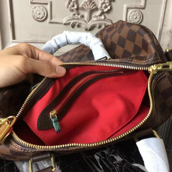 Louis Vuitton Damier Ebene Speedy Bandouliere 35 Replica Bag - Image 8