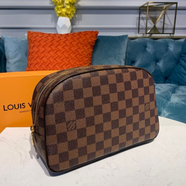 Replica LV Damier Ebene Toiletry Bag 25 N47624 | Stylish & Functional - Image 3