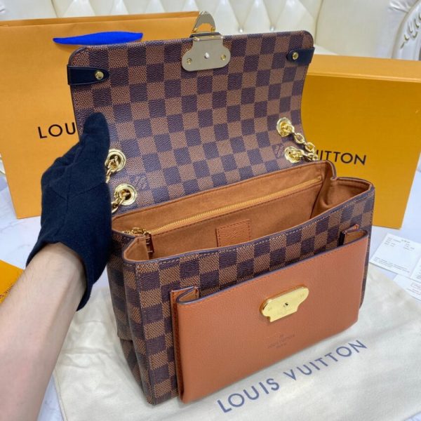 Louis Vuitton Vavin PM Damier Ebene Replica Handbag Caramel - Image 14
