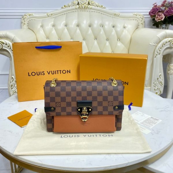 Louis Vuitton Vavin PM Damier Ebene Replica Handbag Caramel - Image 3