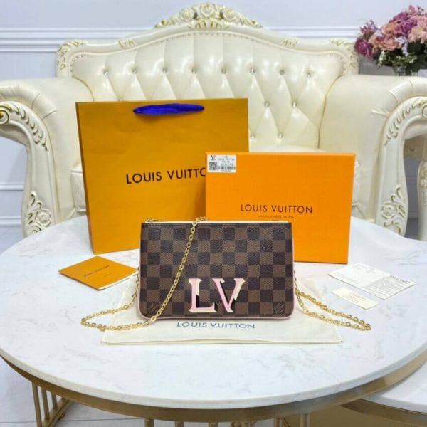 LV Damier Ebene Double Zip Pochette Replica N60254 - Image 5