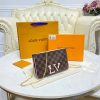 Best Replicas Bags - LV Damier Ebene Double Zip Pochette Replica N60254 Shop For Best Louis Vuitton LV Replica Bags With Cheap Price