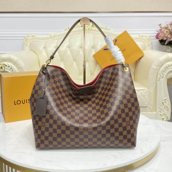 Replica Louis Vuitton Damier Ebene Graceful MM N44045 Handbag - Image 5