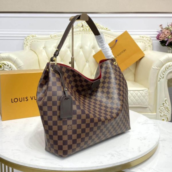 Replica Louis Vuitton Damier Ebene Graceful MM N44045 Handbag - Image 6
