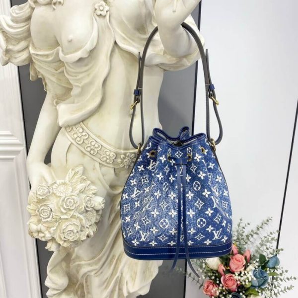 Replica LV Denim Jacquard Petit Noe M59606 Handbag - Image 2