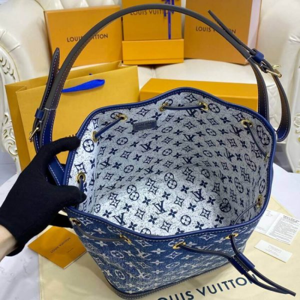 Replica LV Denim Jacquard Petit Noe M59606 Handbag - Image 12