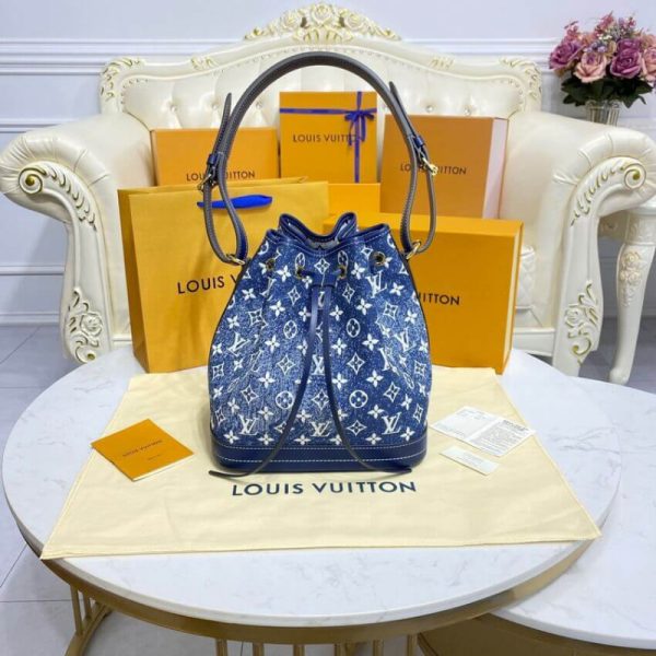 Replica LV Denim Jacquard Petit Noe M59606 Handbag - Image 3