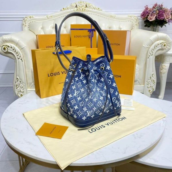 Replica LV Denim Jacquard Petit Noe M59606 Handbag - Image 4