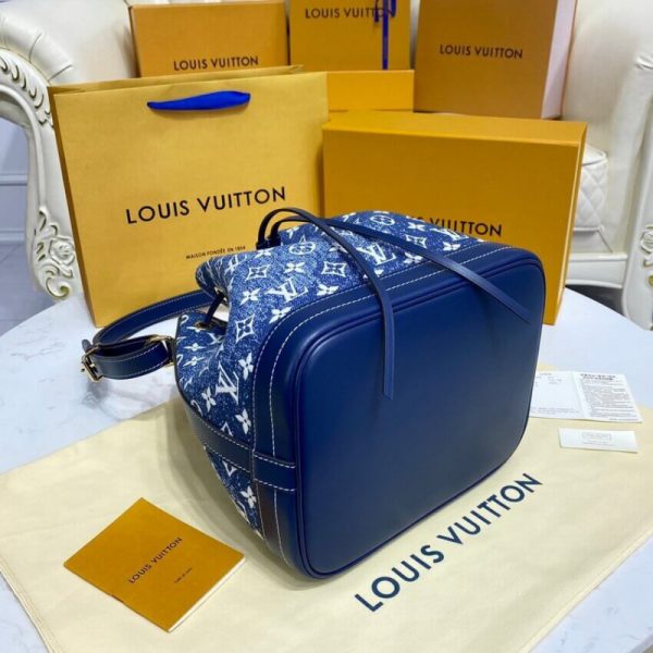 Replica LV Denim Jacquard Petit Noe M59606 Handbag - Image 6
