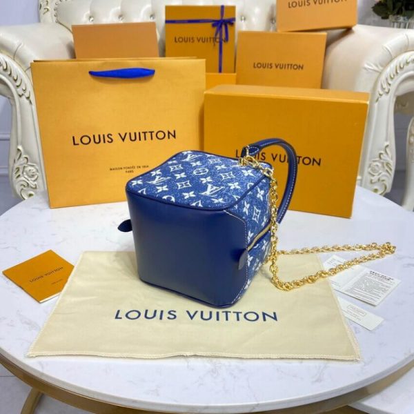 LV Denim Jacquard Square Bag Replica M59611 - Image 12